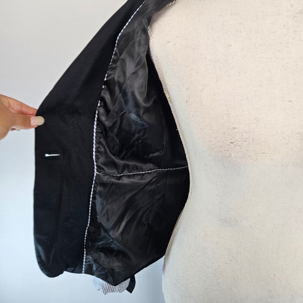 Zara Basic One Button Cotton Blend Fitted Notched… - image 7